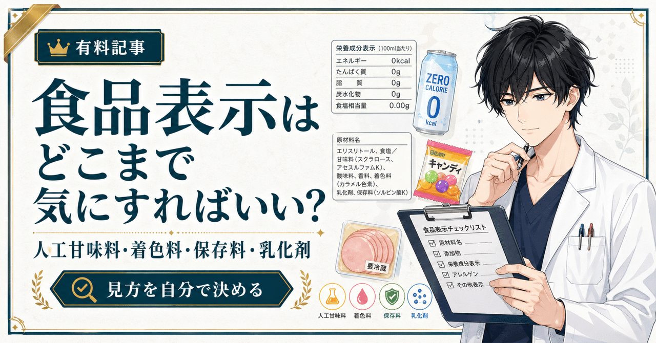 添加物のカタカナ、どこまで気にする？人工甘味料・着色料・保存料・乳化剤を成分名で怖がらない見方